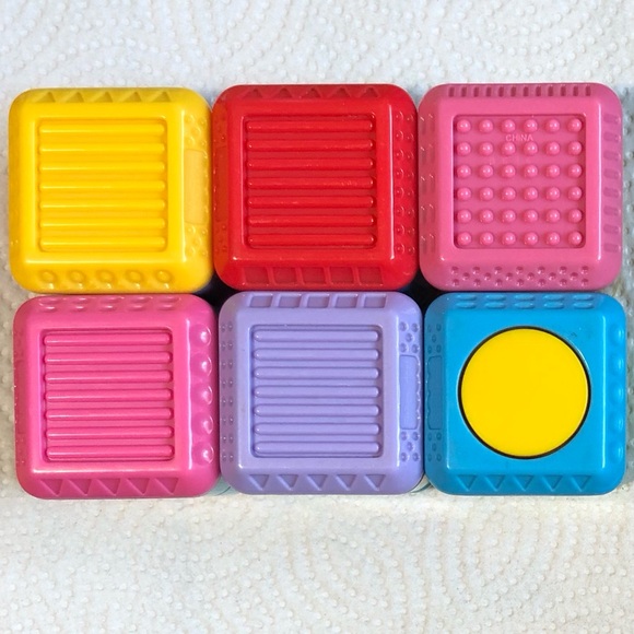 6 Vintage Fisher Price Peek-A-Boo Blocks. Sensory Themed. Set #3. - Picture 3 of 7